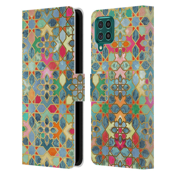 Micklyn Le Feuvre Moroccan Gilt and Glory Leather Book Wallet Case Cover For Samsung Galaxy F62 (2021)