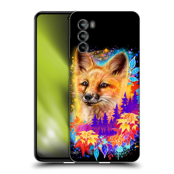 Sheena Pike Animals Red Fox Spirit & Autumn Leaves Soft Gel Case for Motorola Moto G82 5G