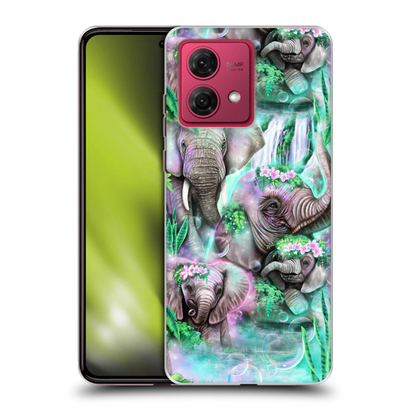 Sheena Pike Animals Daydream Elephants Lagoon Soft Gel Case for Motorola Moto G84 5G