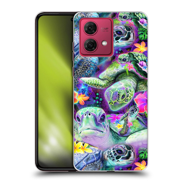 Sheena Pike Animals Daydream Sea Turtles & Flowers Soft Gel Case for Motorola Moto G84 5G