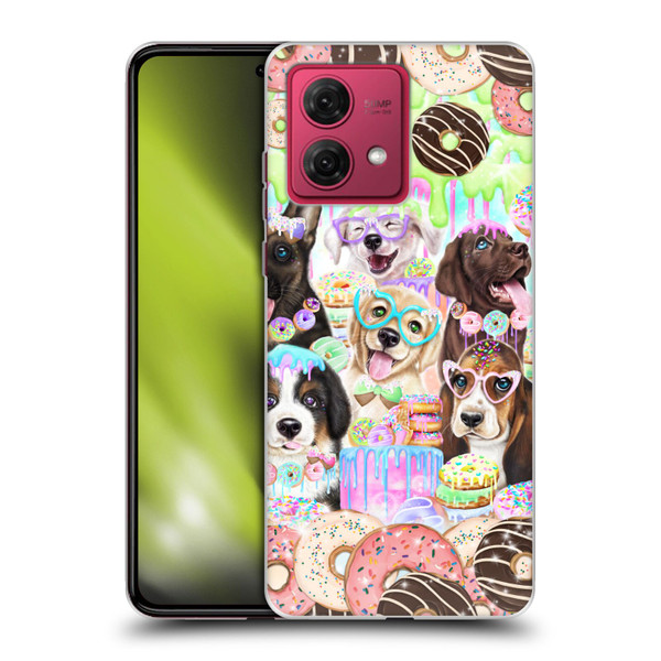 Sheena Pike Animals Puppy Dogs And Donuts Soft Gel Case for Motorola Moto G84 5G