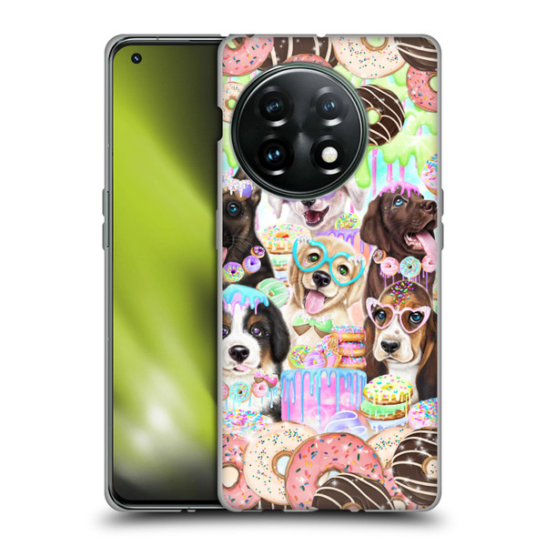 Sheena Pike Animals Puppy Dogs And Donuts Soft Gel Case for OnePlus 11 5G