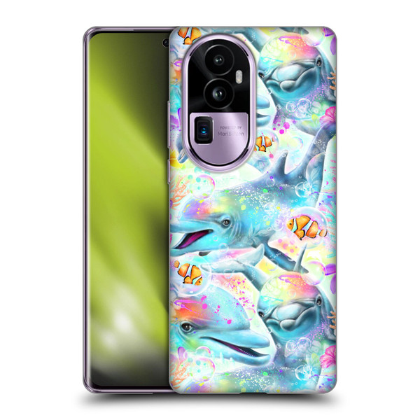 Sheena Pike Animals Rainbow Dolphins & Fish Soft Gel Case for OPPO Reno10 Pro+