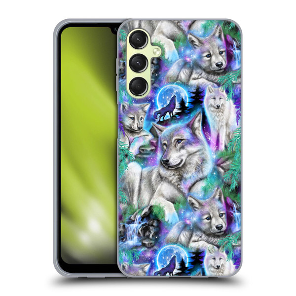 Sheena Pike Animals Daydream Galaxy Wolves Soft Gel Case for Samsung Galaxy A24 4G / Galaxy M34 5G