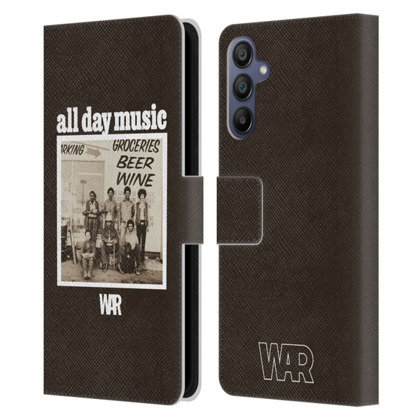 War Graphics All Day Music Album Leather Book Wallet Case Cover For Samsung Galaxy A15