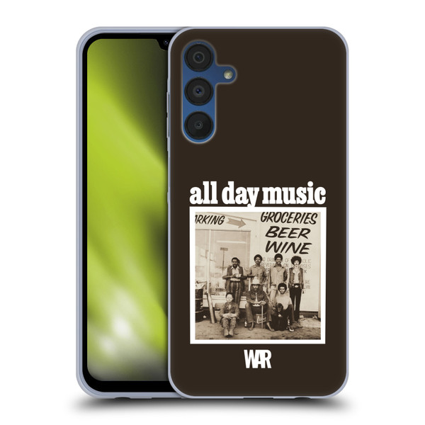 War Graphics All Day Music Album Soft Gel Case for Samsung Galaxy A15