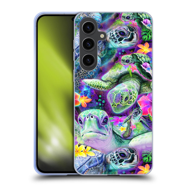 Sheena Pike Animals Daydream Sea Turtles & Flowers Soft Gel Case for Samsung Galaxy S24+ 5G