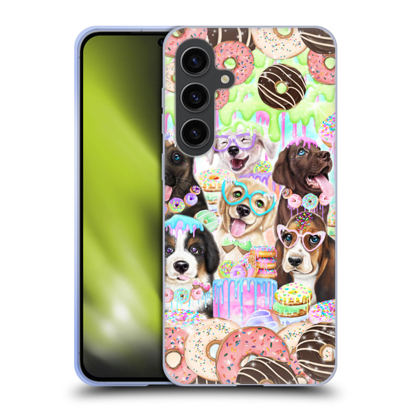 Sheena Pike Animals Puppy Dogs And Donuts Soft Gel Case for Samsung Galaxy S24+ 5G