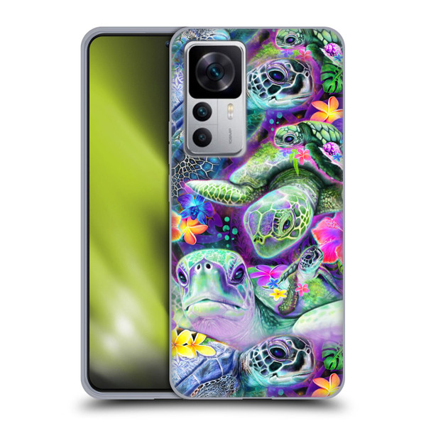 Sheena Pike Animals Daydream Sea Turtles & Flowers Soft Gel Case for Xiaomi 12T 5G / 12T Pro 5G / Redmi K50 Ultra 5G