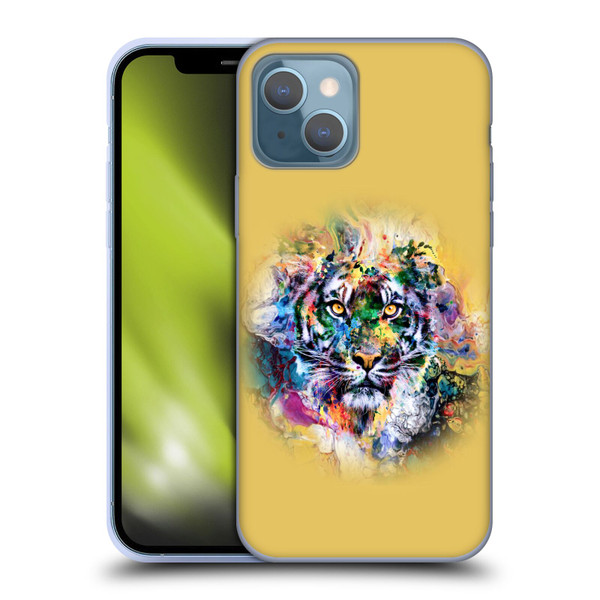 Riza Peker Animal Abstract Abstract Tiger Soft Gel Case for Apple iPhone 13