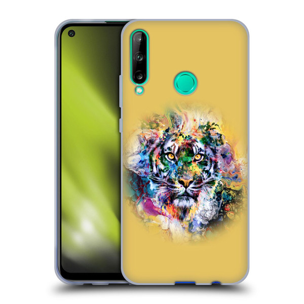 Riza Peker Animal Abstract Abstract Tiger Soft Gel Case for Huawei P40 lite E