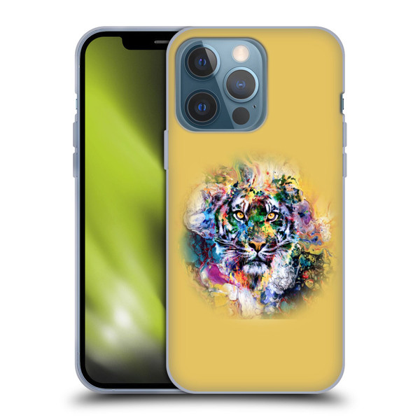 Riza Peker Animal Abstract Abstract Tiger Soft Gel Case for Apple iPhone 13 Pro