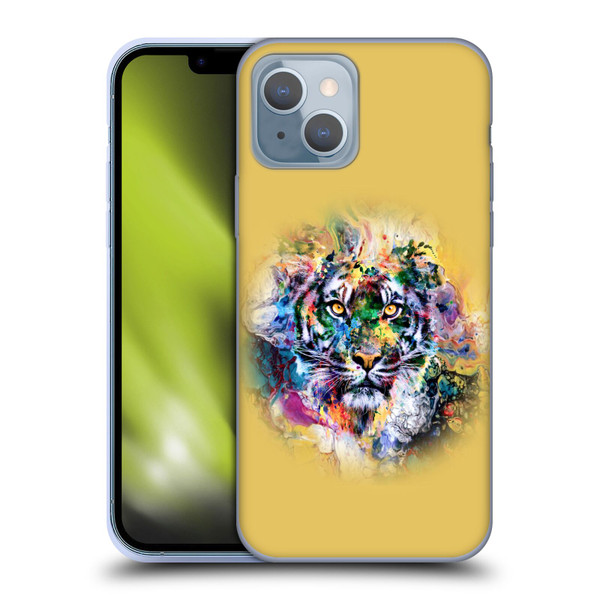 Riza Peker Animal Abstract Abstract Tiger Soft Gel Case for Apple iPhone 14