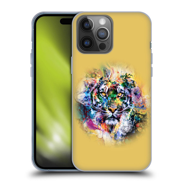Riza Peker Animal Abstract Abstract Tiger Soft Gel Case for Apple iPhone 14 Pro Max