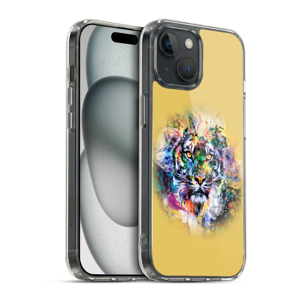 Riza Peker Animal Abstract Abstract Tiger Soft Gel Case for Apple iPhone 15 & MagSafe