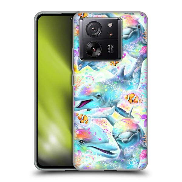 Sheena Pike Animals Rainbow Dolphins & Fish Soft Gel Case for Xiaomi 13T 5G / 13T Pro 5G