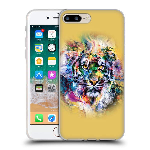 Riza Peker Animal Abstract Abstract Tiger Soft Gel Case for Apple iPhone 7 Plus / iPhone 8 Plus