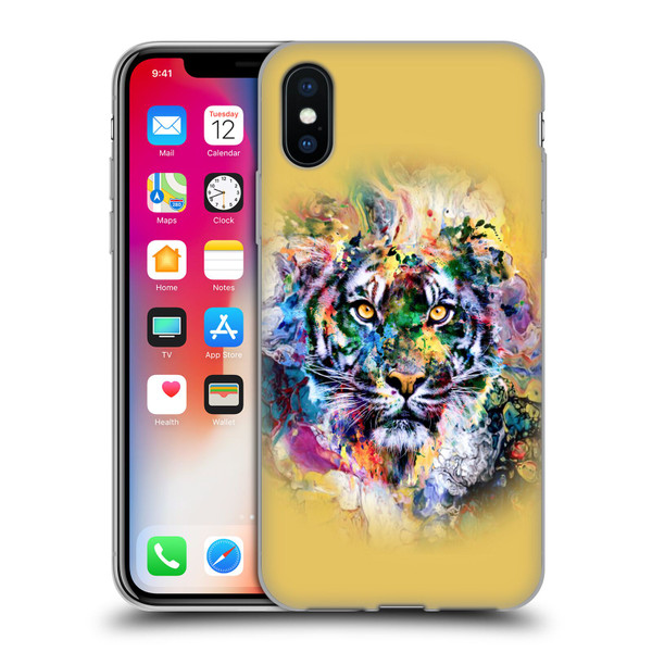 Riza Peker Animal Abstract Abstract Tiger Soft Gel Case for Apple iPhone X / iPhone XS