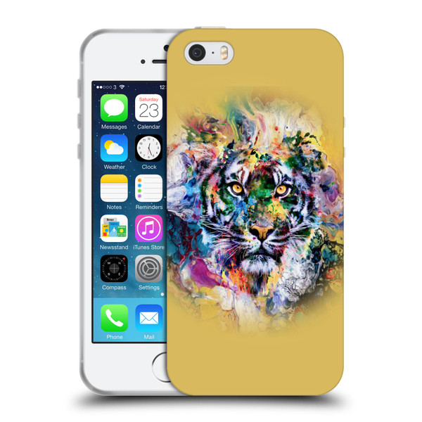 Riza Peker Animal Abstract Abstract Tiger Soft Gel Case for Apple iPhone 5 / 5s / iPhone SE 2016
