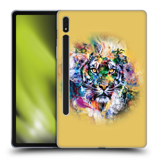Riza Peker Animal Abstract Abstract Tiger Soft Gel Case for Samsung Galaxy Tab S8