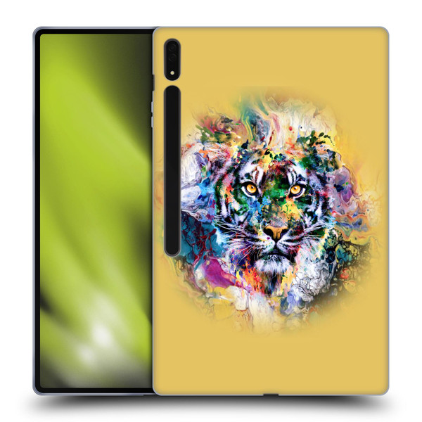 Riza Peker Animal Abstract Abstract Tiger Soft Gel Case for Samsung Galaxy Tab S8 Ultra