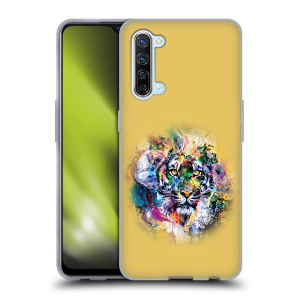 Riza Peker Animal Abstract Abstract Tiger Soft Gel Case for OPPO Find X2 Lite 5G