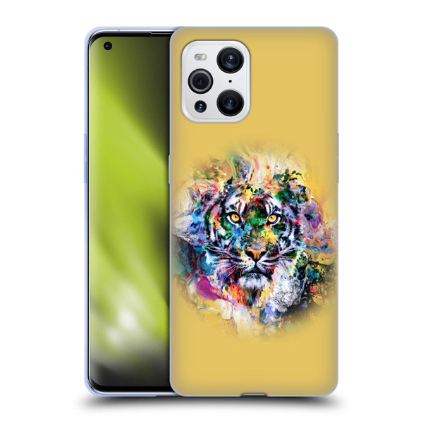 Riza Peker Animal Abstract Abstract Tiger Soft Gel Case for OPPO Find X3 / Pro