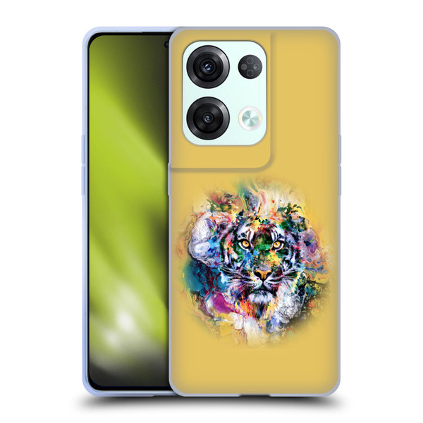 Riza Peker Animal Abstract Abstract Tiger Soft Gel Case for OPPO Reno8 Pro