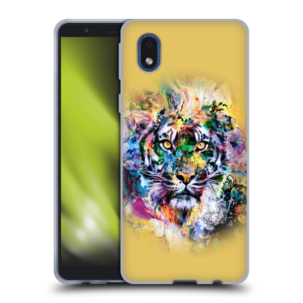 Riza Peker Animal Abstract Abstract Tiger Soft Gel Case for Samsung Galaxy A01 Core (2020)