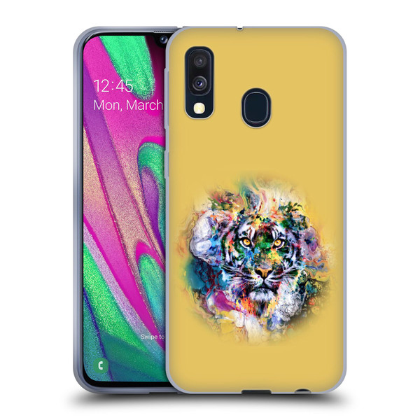 Riza Peker Animal Abstract Abstract Tiger Soft Gel Case for Samsung Galaxy A40 (2019)