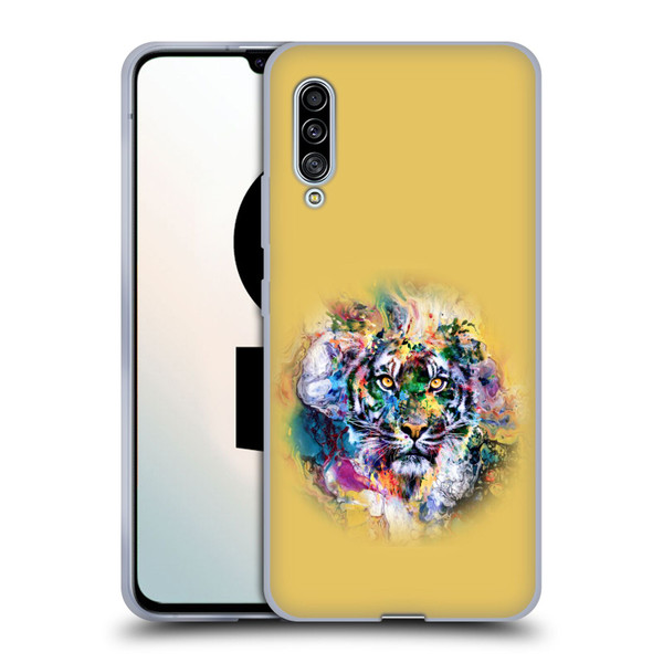 Riza Peker Animal Abstract Abstract Tiger Soft Gel Case for Samsung Galaxy A90 5G (2019)