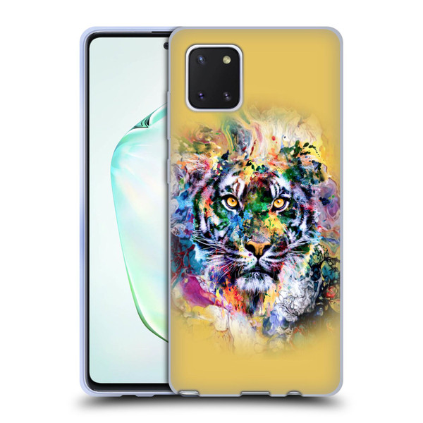 Riza Peker Animal Abstract Abstract Tiger Soft Gel Case for Samsung Galaxy Note10 Lite