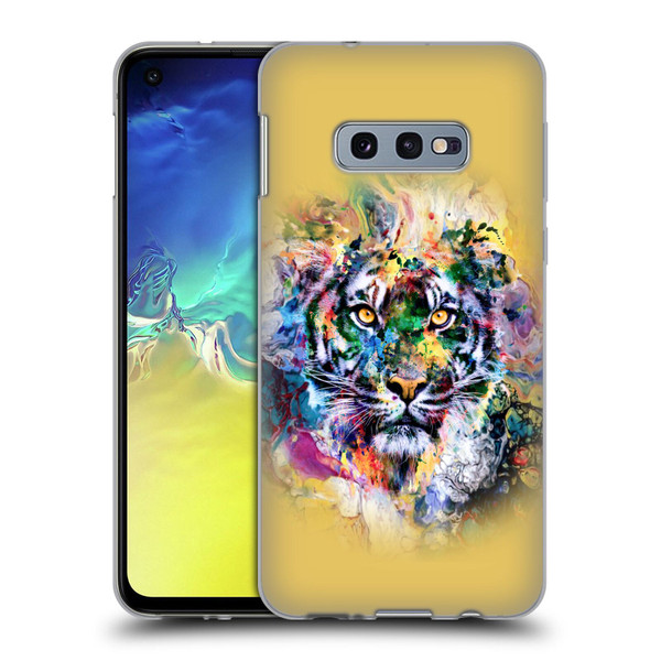 Riza Peker Animal Abstract Abstract Tiger Soft Gel Case for Samsung Galaxy S10e
