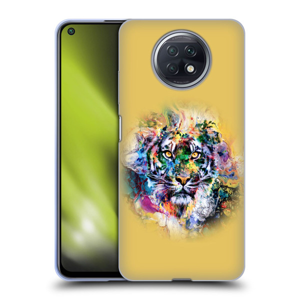 Riza Peker Animal Abstract Abstract Tiger Soft Gel Case for Xiaomi Redmi Note 9T 5G