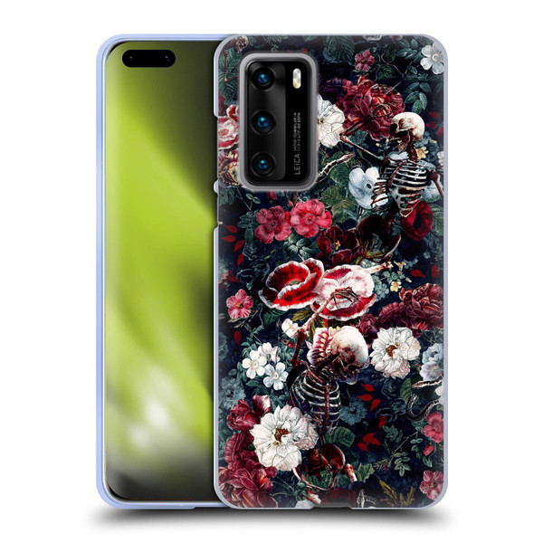 Riza Peker Skulls 9 Skeletal Bloom Soft Gel Case for Huawei P40 5G