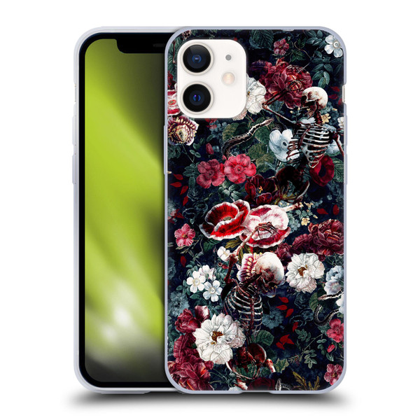 Riza Peker Skulls 9 Skeletal Bloom Soft Gel Case for Apple iPhone 12 Mini