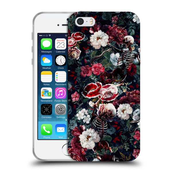Riza Peker Skulls 9 Skeletal Bloom Soft Gel Case for Apple iPhone 5 / 5s / iPhone SE 2016