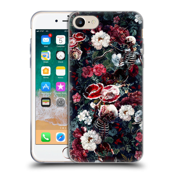 Riza Peker Skulls 9 Skeletal Bloom Soft Gel Case for Apple iPhone 7 / 8 / SE 2020 & 2022