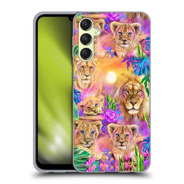 Sheena Pike Big Cats Daydream Lions And Cubs Soft Gel Case for Samsung Galaxy A24 4G / Galaxy M34 5G