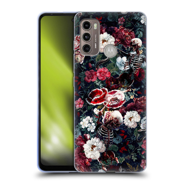 Riza Peker Skulls 9 Skeletal Bloom Soft Gel Case for Motorola Moto G60 / Moto G40 Fusion