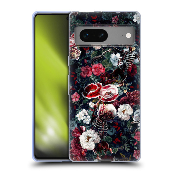 Riza Peker Skulls 9 Skeletal Bloom Soft Gel Case for Google Pixel 7