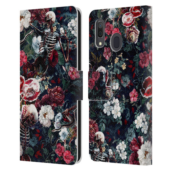 Riza Peker Skulls 9 Skeletal Bloom Leather Book Wallet Case Cover For Samsung Galaxy A33 5G (2022)