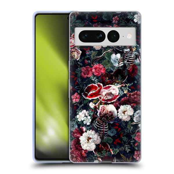 Riza Peker Skulls 9 Skeletal Bloom Soft Gel Case for Google Pixel 7 Pro