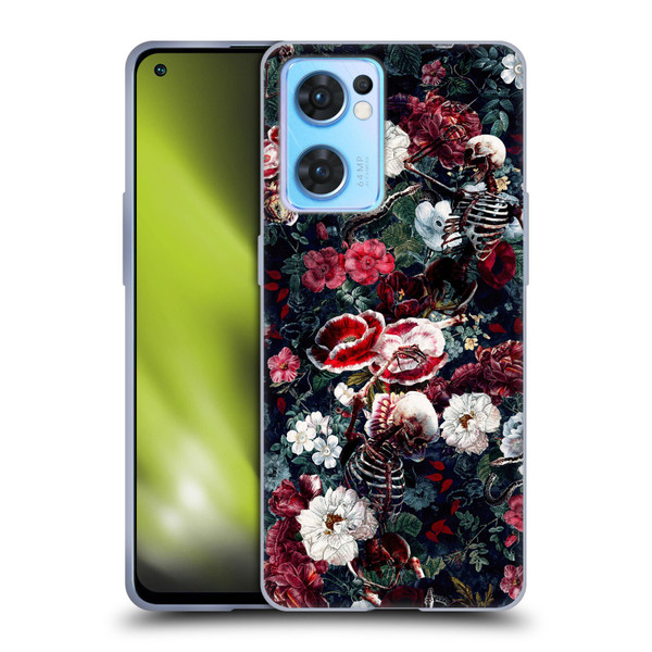 Riza Peker Skulls 9 Skeletal Bloom Soft Gel Case for OPPO Reno7 5G / Find X5 Lite