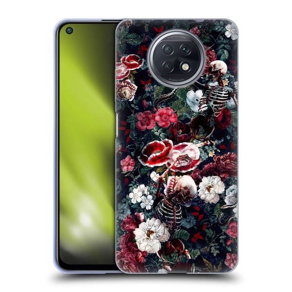Riza Peker Skulls 9 Skeletal Bloom Soft Gel Case for Xiaomi Redmi Note 9T 5G