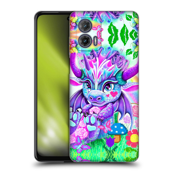 Sheena Pike Dragons Cross-Stitch Lil Dragonz Soft Gel Case for Motorola Moto G73 5G