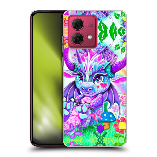 Sheena Pike Dragons Cross-Stitch Lil Dragonz Soft Gel Case for Motorola Moto G84 5G