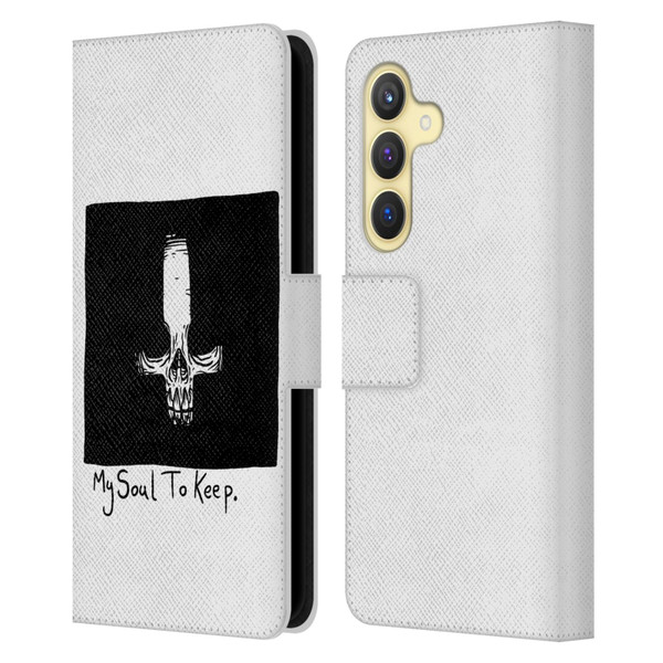 Matt Bailey Skull My Soul To Keep Leather Book Wallet Case Cover For Samsung Galaxy S24 5G