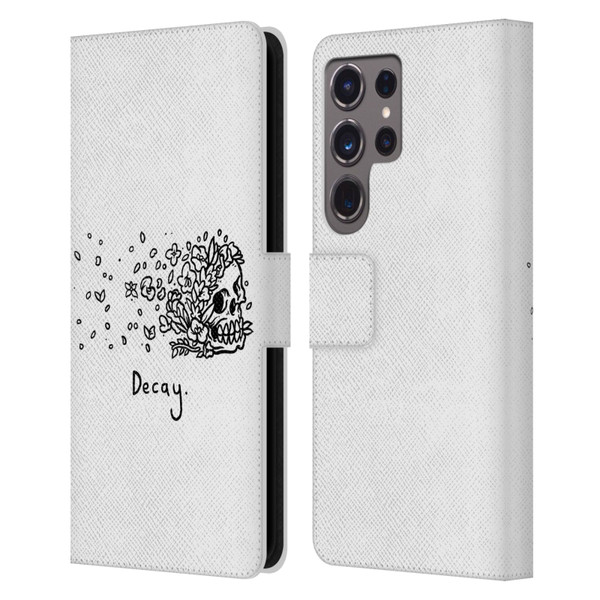 Matt Bailey Skull Decay Leather Book Wallet Case Cover For Samsung Galaxy S24 Ultra 5G