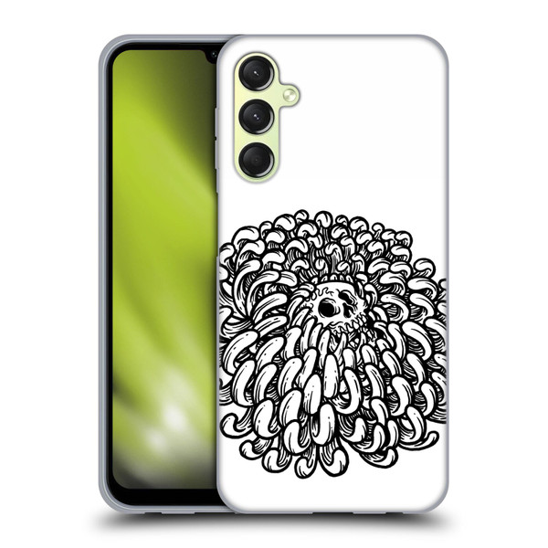 Matt Bailey Skull Flower Soft Gel Case for Samsung Galaxy A24 4G / Galaxy M34 5G